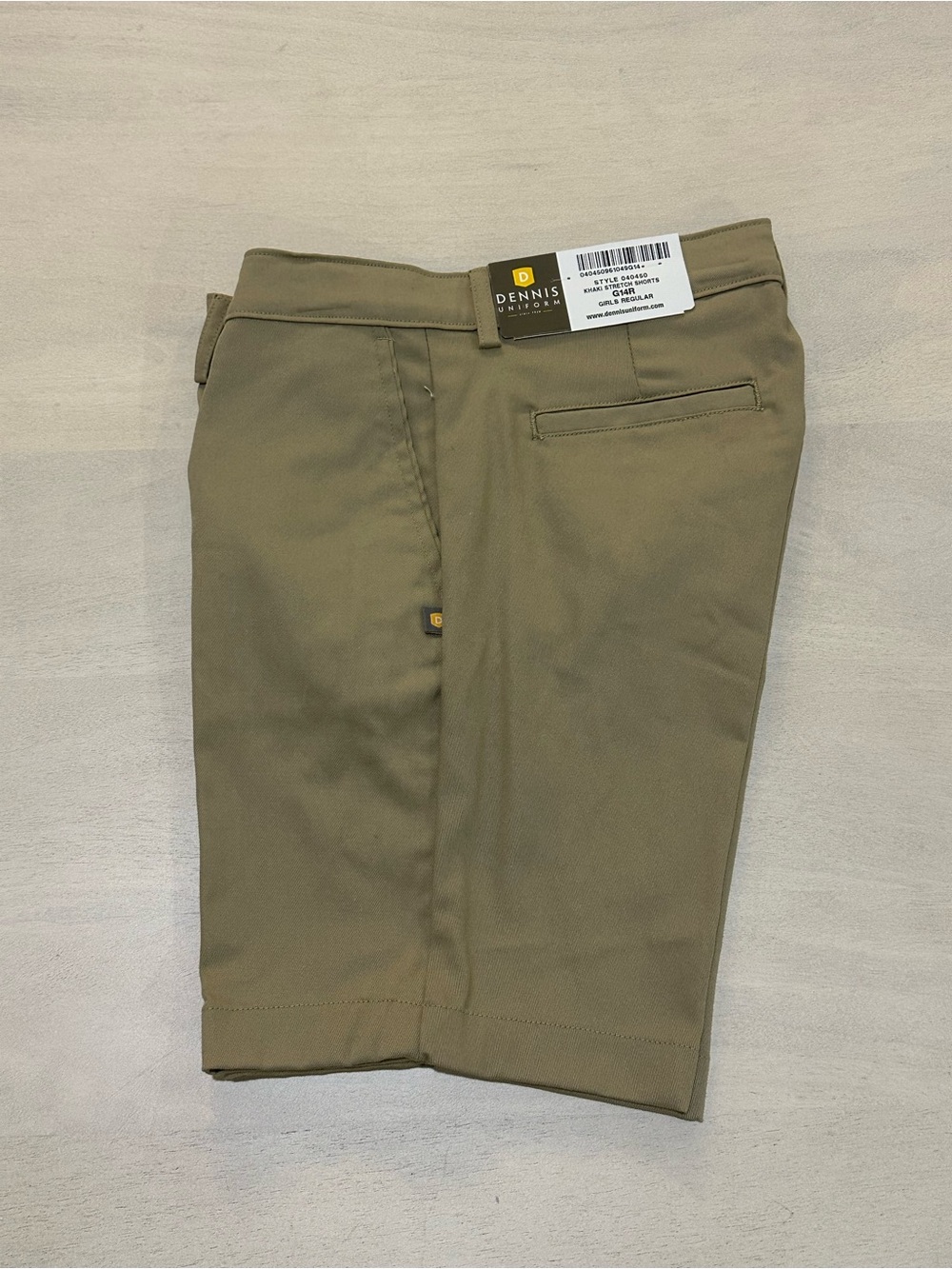 Dennis Uniform Girl’s Regular Khaki Shorts NWT